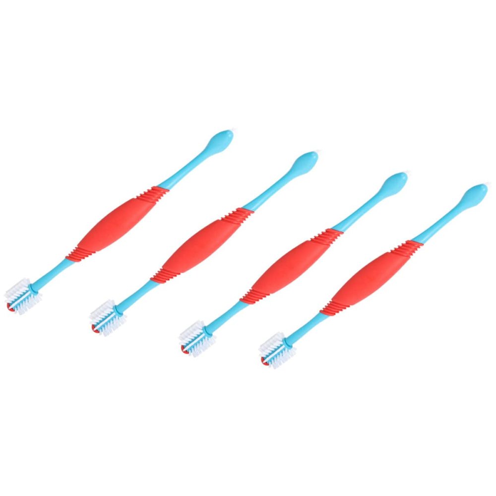 Kisangel 8-Piece Double-Sided Toothbrushes for Pets, Soft Bristles for Dogs and Cats, Ergonomic Design for Easy Teeth Cleaning, for Puppies and Small Animals