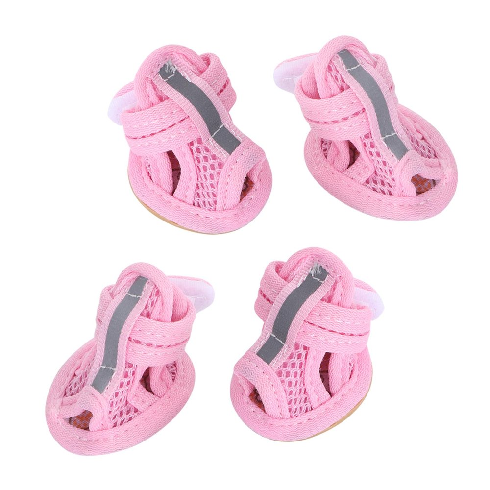 Kisangel 4-Pack Summer Breathable Dog Shoes