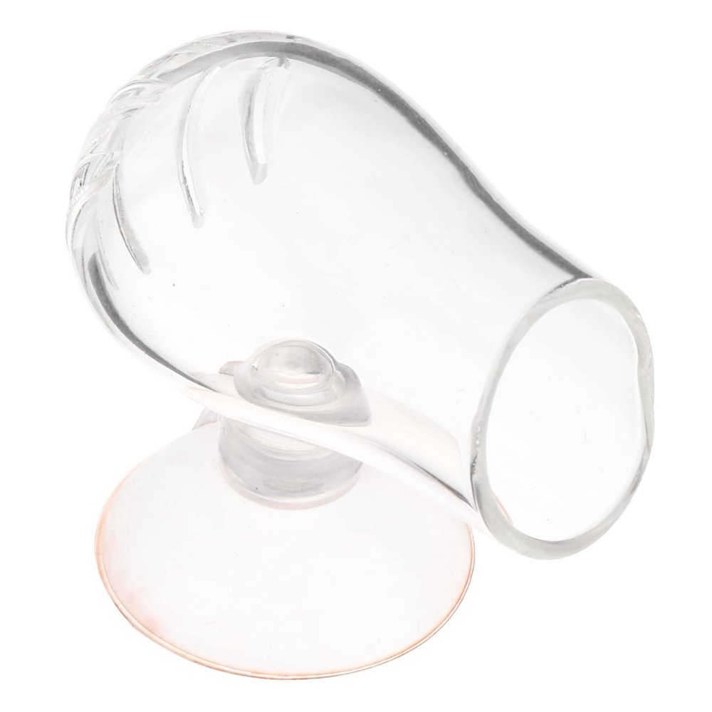 Kisangel Glass Fish Feeder Cup with Suction Cup