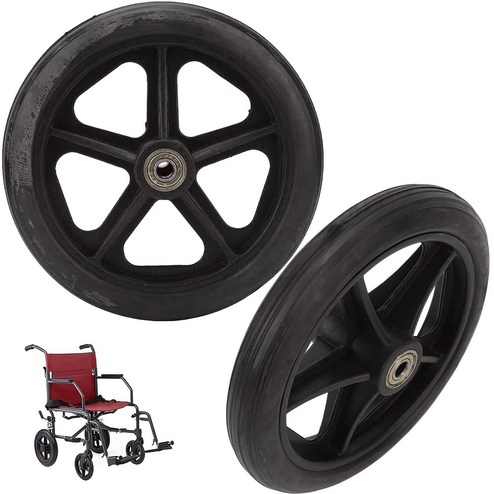 Wheelchair Caster Wheels, Stainless Steel, Quiet and Smooth-Rolling, 2–5 Inches