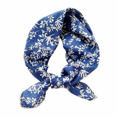 Pemilosci Large Cotton Bandana Headband, S10-Little Leaf - Blue, One Size
