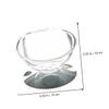 SEWOART Elevated White Acrylic Cat Bowl, Angled and Stable, Helps Reduce Cervical Spine Strain During Eating view 2