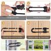 Baby Cabinet Locks with Combination Code, 8-Pack, U-Shaped, No Drilling or Screws view 3