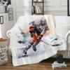 Hockey Fleece Sherpa Blanket for Kids, 100 x 130 cm view 2