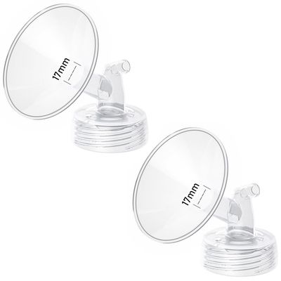 17 mm Breast Pump Flanges Compatible with Spectra S1/S2, 9 Plus, Synergy Gold, Ameda MYA, and Motif Luna, 2-Pack