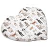 GIRAFFENLAND Flaxseed Heart Pillow, Approx. 30 × 25 cm, Organic “Love Dogs” Fabric view 2