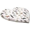 GIRAFFENLAND Flaxseed Heart Pillow, Approx. 30 × 25 cm, Organic “Love Dogs” Fabric view 4