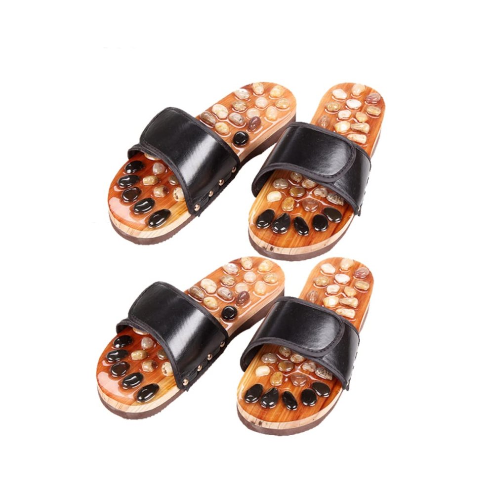 SEWOART Non-Slip Fabric and EVA Foot Care Slippers with Acupressure Effect