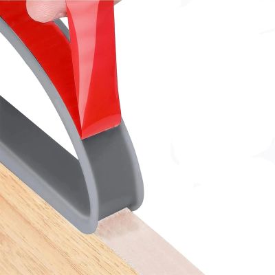Self-Adhesive Furniture Edge and Corner Protector, 16.4 ft, Soft Silicone, Red
