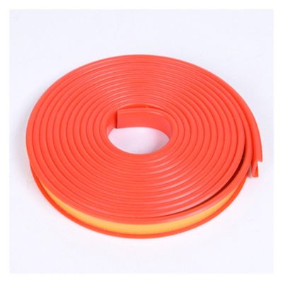 Self-Adhesive Furniture Edge Band, Soft Silicone Gel Edge Protector, 16.4 ft, Red
