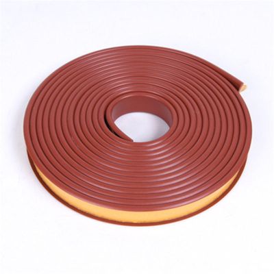 Furniture Edge Band, Self-Adhesive Soft Silica Gel Countertop Edge Trim, 16.4 ft, 20 mm, Red/Brown