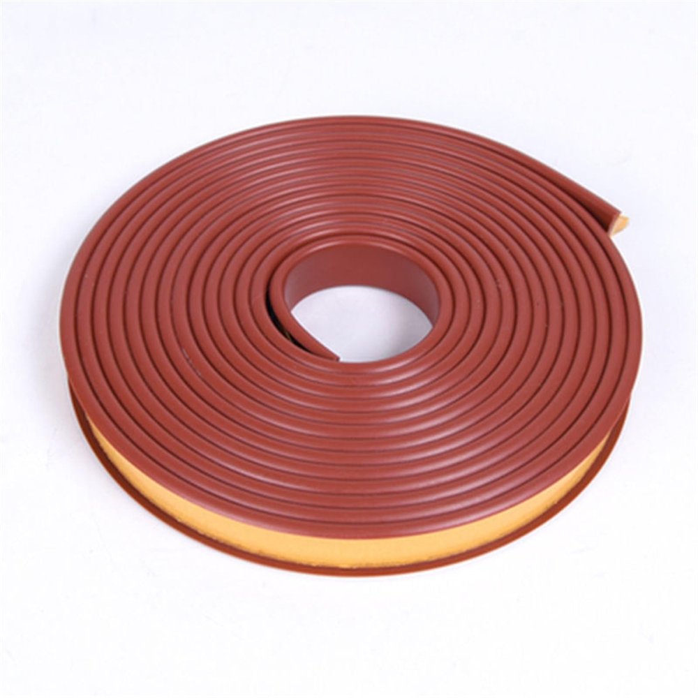 Furniture Edge Band, Self-Adhesive Soft Silica Gel Countertop Edge Trim, 16.4 ft, 20 mm, Red/Brown