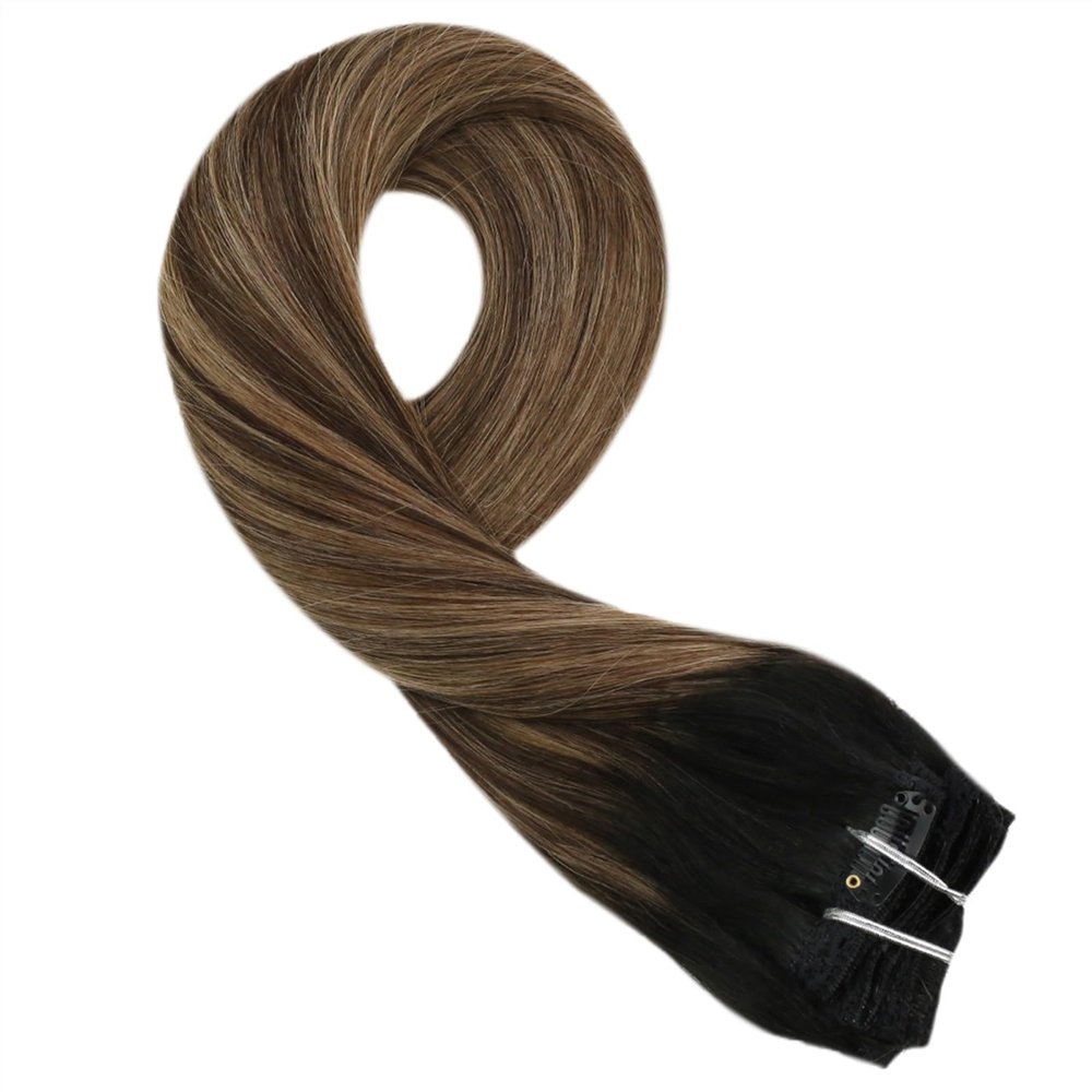 Clip-In Human Hair Extensions, Remy Hair, Silky Straight