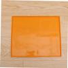 Orange Rectangular Silicone Dog Feeding Mat with Raised Edge view 2