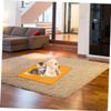 Orange Rectangular Silicone Dog Feeding Mat with Raised Edge view 3