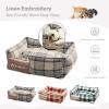 PETCUTE Orthopedic Dog Bed for Medium to Large Dogs, Removable Washable Cover, Non-Slip Bottom, Soft Dog Sofa, Gray, L view 3