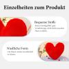 Herfair Plush Heart Pillow for Kids’ Room, Yellow, 50 cm view 3