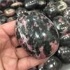 Natural Black and Red Tourmaline Palm Stone, 80–100 g view 1