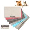 Personalized Feeding Mat for Pet Bowls, Custom Name, Washable, Waterproof, Red, 30 x 45 cm view 2