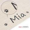 Personalized Feeding Mat for Pet Bowls, Custom Name, Washable, Waterproof, Red, 30 x 45 cm view 3