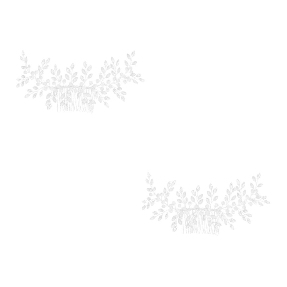 MAGICLULU 2-Piece Luxury Crystal Bridal Hair Comb Set