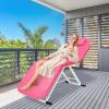 Loobiiny 3-Zone Folding Massage Table, Portable, 182 x 60 cm, Pink view 3