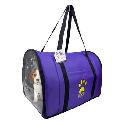 EVE Textile Dog & Cat Carrier Bag, Breathable, 47 x 30 x 30 cm, Purple