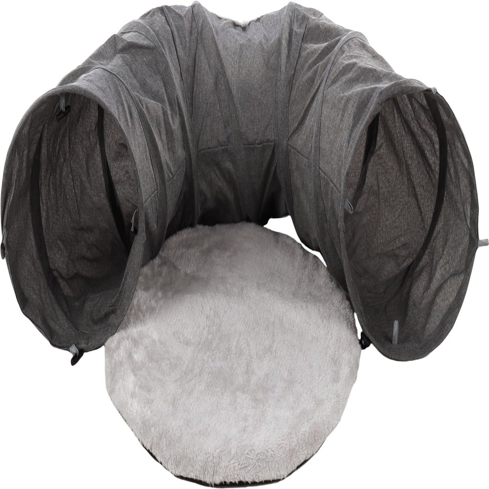 Flamingo GOTAR Cat Tunnel with Cushion, Gray, 95 cm, Diameter 28 cm