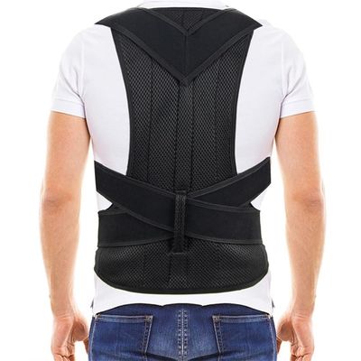 XS–5XL Plus-Size Reinforced Posture Corrector Belt, Blue