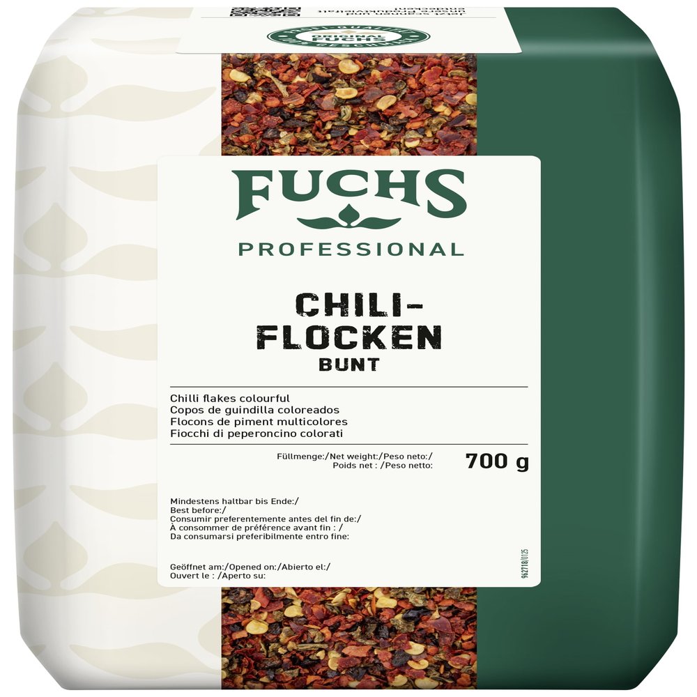 Fuchs Professional Colorful Chili Flakes, 700 g Large Bag