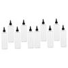 TOPBATHY 10-Piece Round Shoulder Squeeze Bottles with Pointed Spouts, Refillable Bottles for Hair Dye and Liquids view 1