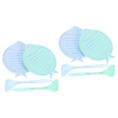 Happyyami 2-Pack Silicone Pet Food Can Lids with Convenient Cat Food Spoons