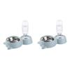 Happyyami 2-Piece Dual Pet Food and Water Bowl Set, Non-Slip, Blue view 1
