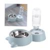 Happyyami 2-Piece Dual Pet Food and Water Bowl Set, Non-Slip, Blue view 4