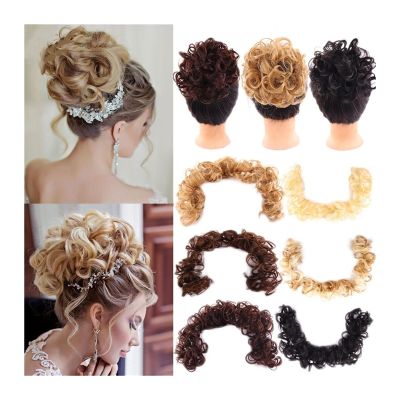 Long Synthetic Curly Messy Bun Hair Extension