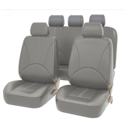KLower Car Seat Covers for VW Touareg I (Type 7L) 2002–2010, PU Leather Full Set, C/Grey