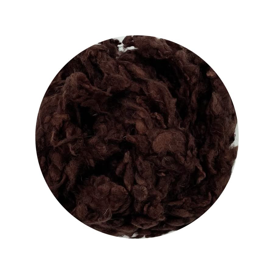 Base Color Curly Wool Fiber, Animal Wool Felt, Handmade Spinning and DIY Craft Material, Christmas (Color: Curly15, Size: 100 g)