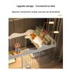 Indoor Metal Wire Puppy Playpen, DIY Small Pet Exercise Pen, White, 75 x 75 x 57 cm view 2