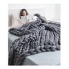 250 g Thick Felted Wool Roving Yarn, Natural Wool, Chunky Yarn for DIY Knitted Blankets and Hand-Knitted Accessories (Color: Light Gray) view 3