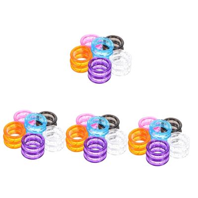 MAGICLULU 48-Piece Silicone Scissor Finger Rings for Hairdressing and Pet Grooming