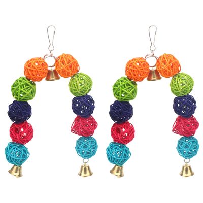 BESPORTBLE 2-Pack Rattan Balls for Birds