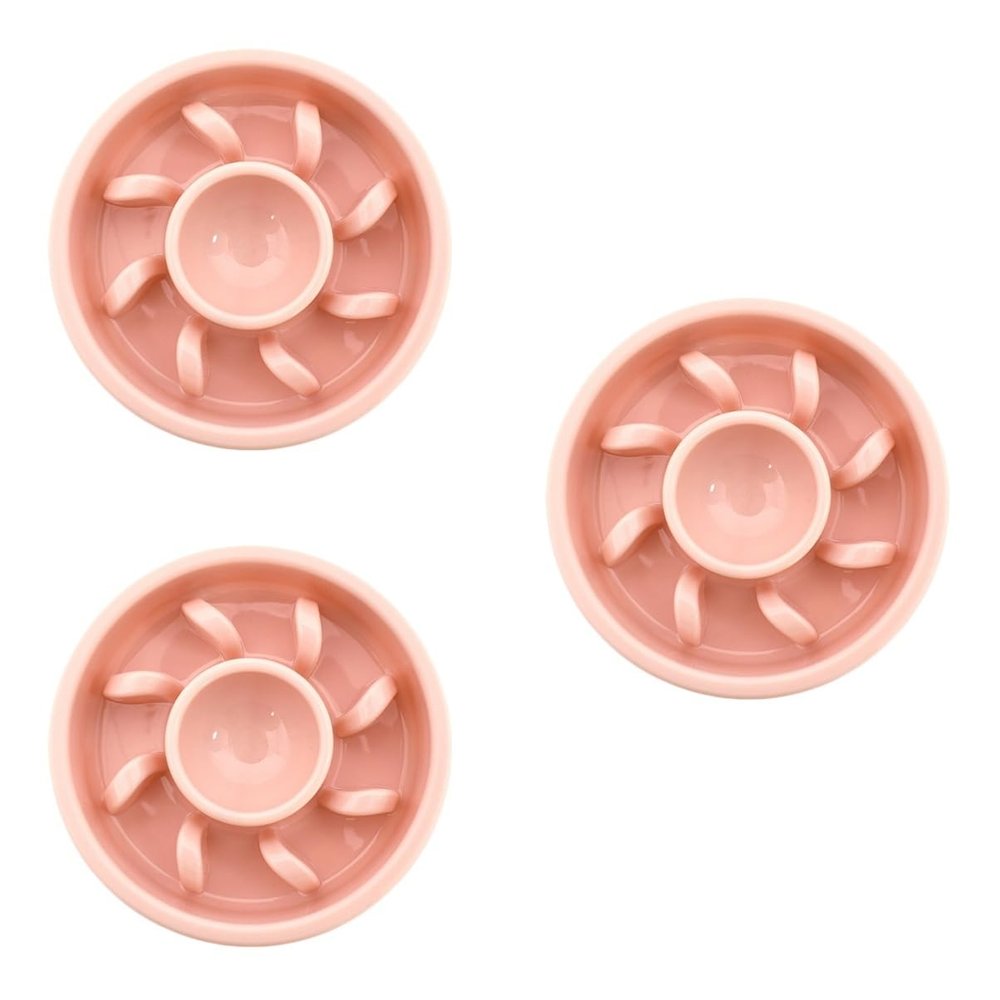 Kisangel 3-Piece Adjustable Slow-Feeder Bowls for Dogs and Cats