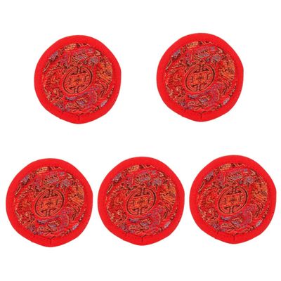 HEMOTON 5-Piece Nepalese Singing Bowl Mat Set, Handmade Cushions for Meditation