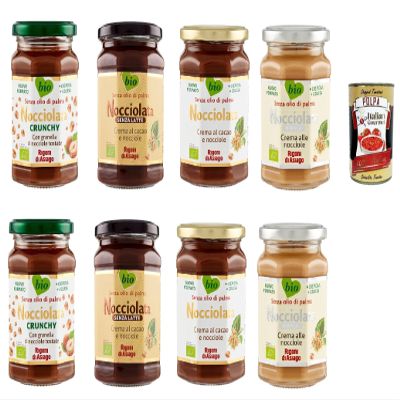 Italian Gourmet Nocciolata Hazelnut Spread Test Pack, Palm Oil-Free, 8 x 250 g