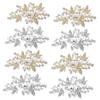 MAGICLULU 4 Sets Luxury Rhinestone Leaf Hair Clips for Bridal Weddings, 2 Pieces x 4 view 1