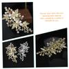 MAGICLULU 4 Sets Luxury Rhinestone Leaf Hair Clips for Bridal Weddings, 2 Pieces x 4 view 2