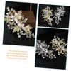 MAGICLULU 4 Sets Luxury Rhinestone Leaf Hair Clips for Bridal Weddings, 2 Pieces x 4 view 4