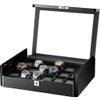 FERGERG Home Watch Storage Box for Mechanical Watches with Transparent Top Window and Multiple Compartments, Ideal for Organizing Your Collection Charitable view 1