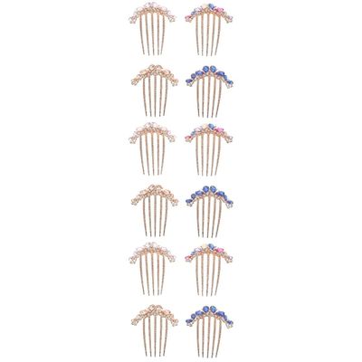 MAGICLULU 3-Piece Sets with Crystal Hair Combs, Women's Accessories for Weddings, Brides and Proms, 4 Pieces x 3