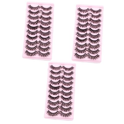 MAGICLULU 3 Sets Magnetic False Eyelashes, Natural Look, 10 Pairs x 3